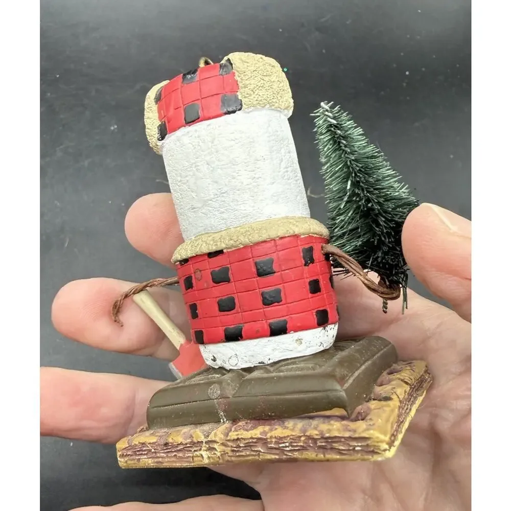 Midwest CBK The Original Smores Lumberjack Snowman Ornament Buffalo Plaid Axe